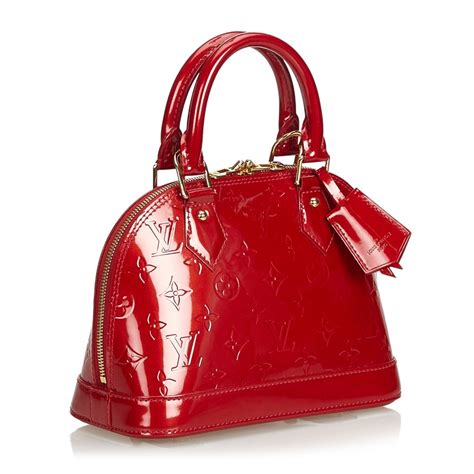 vintage louis vuitton red handbags|louis vuitton red vernis large.